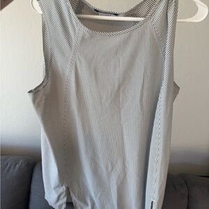 Athleta Black and White Striped Tank Top